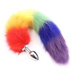 Colorful Fox Tail Steel Butt Plug - Image 8