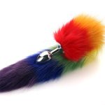 Colorful Fox Tail Steel Butt Plug - Image 3