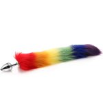 Colorful Fox Tail Steel Butt Plug - Image 4