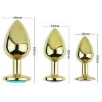 Golden Anal Plug With Diamond - Image 16