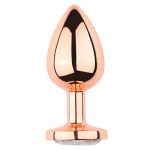 Rose Gold Anal Plug With Diamond - Image 7