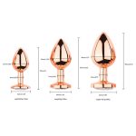 Rose Gold Anal Plug With Diamond - Image 11