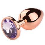 Rose Gold Anal Plug With Diamond - Image 4