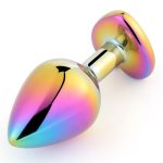 Holographic Jeweled Heart Butt Plug (Rainbow) - Image 8