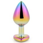 Holographic Jeweled Heart Butt Plug (Rainbow) - Image 9