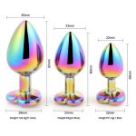 Holographic Jeweled Heart Butt Plug (Rainbow) - Image 2