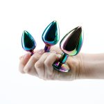 Holographic Jeweled Heart Butt Plug (Rainbow) - Image 5
