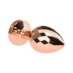 Gold Metal Anal Plug Diamond Pattern - Image 8