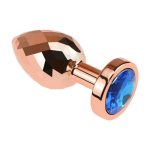 Gold Metal Anal Plug Diamond Pattern - Image 9