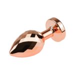Gold Metal Anal Plug Diamond Pattern