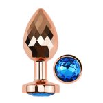 Gold Metal Anal Plug Diamond Pattern - Image 5