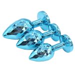 Diamond Pattern Steel Anal Plug - Image 8