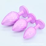 Diamond Pattern Steel Anal Plug - Image 9