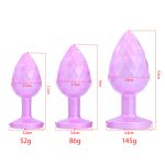 Diamond Pattern Steel Anal Plug - Image 10