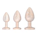 Diamond Pattern Steel Anal Plug