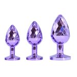 Diamond Pattern Steel Anal Plug - Image 3