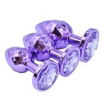 Diamond Pattern Steel Anal Plug - Image 4