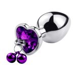 Jeweled Heart Anal Plug with Bell - Image 7