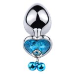 Jeweled Heart Anal Plug with Bell - Image 2