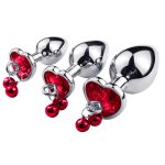 Jeweled Heart Anal Plug with Bell - Image 5