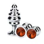 Thread  Metal Plated Jeweled Butt Plug - Image 4