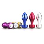 Aluminium Butt Plug With Diamond - Colorful - Image 2