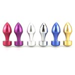Aluminium Butt Plug With Diamond - Colorful - Image 5