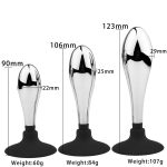 Detachable Silicone Sucker Metal Butt Plug - Image 3