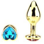 Heart Jeweled Stainless Steel Butt Plug - Golden - Image 6