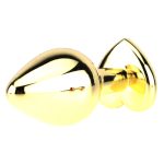 Heart Jeweled Stainless Steel Butt Plug - Golden - Image 9