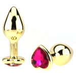 Heart Jeweled Stainless Steel Butt Plug - Golden - Image 10
