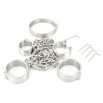 Stainless Steel collar handcuffs Wrist ankle Restraints - Image 3