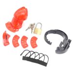 Adjustable Male Cock Cuff Chastity Device - Red - Image 5