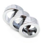 Heavy Duty Stainless Steel Cock Ring - 3 Ring - Image 4