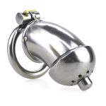 Built-in Lock Chastity Cage With Penis Plug - L - Image 6