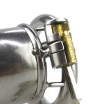 Built-in Lock Chastity Cage With Penis Plug - L - Image 3