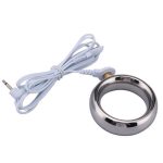Electric Shock Lead Me Stainless Steel Cock Ring