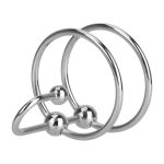 Double Ring Balled Penis Plug - Image 2