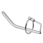 Bent Solid Penis Plug With Ring - Image 2