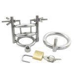 Stainless Steel Urethral Spreader CBT Chastity Cage - Image 3