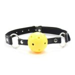 Pin Buckle Breathable O Ring Black Strap Ball Gag - Image 9