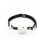Pin Buckle Breathable O Ring Black Strap Ball Gag - Image 2