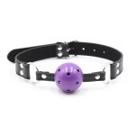 Pin Buckle Breathable O Ring Black Strap Ball Gag - Image 3