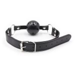 Pin Buckle Breathable O Ring Black Strap Ball Gag - Image 4