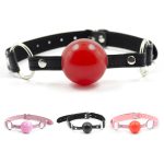 Pin Buckle O Ring Black Strap Ball Gag - Image 6