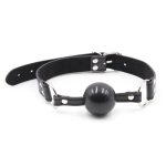 Pin Buckle O Ring Black Strap Ball Gag - Image 7