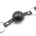Pin Buckle O Ring Black Strap Ball Gag - Image 2