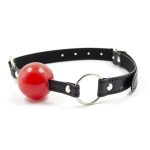 Pin Buckle O Ring Black Strap Ball Gag - Image 4