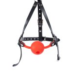Silicone Hollow Mouth Gag With Harness - Image 3
