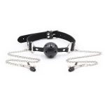 Breatheable Ball Gag with Nipple Clamps - Image 5